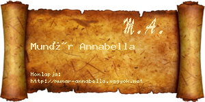 Munár Annabella névjegykártya